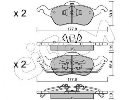 Купить FORD Тормозные колодки передн.Focus 98- Ford Focus CIFAM 822-291-0 (фото1) подбор по VIN коду, цена 852 грн.