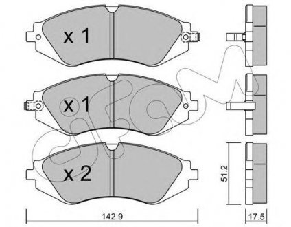 CHEVROLET тормозные колодки передние. Lacetti, Epica 2.0 CIFAM 822-294-0