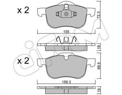 VOLVO Тормозные колодки перед. S60/80/V70/XC70 98- CIFAM 822-309-0