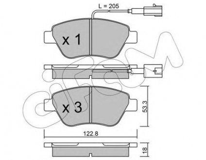 OPEL Гальмівні колодки передні Corsa 06 - CIFAM 822-321-0