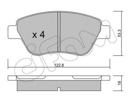 Купити Гальмівні колодки пер. Siena 00-12 Fiat Doblo, Lancia Musa, Fiat Panda CIFAM 822-321-1 (фото1) підбір по VIN коду, ціна 759 грн.