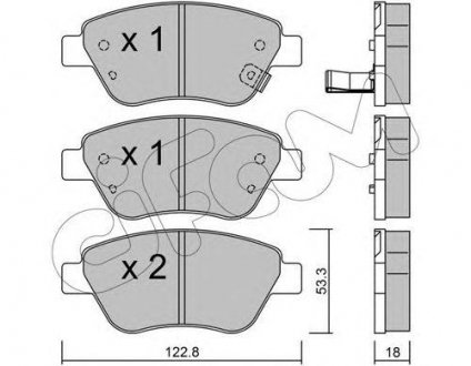 Купити Гальмівні колодки пер. Corsa 04- Opel Corsa CIFAM 822-321-2 (фото1) підбір по VIN коду, ціна 899 грн.