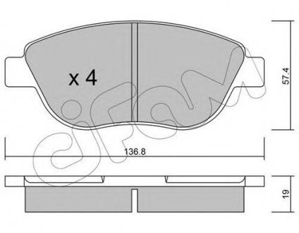 Купить PEUGEOT Тормозные колодки дисковые 307 01-,Citroen Berlingo,Fiat Doblo Lancia Musa, Fiat Doblo, Citroen C3, Xsara, Berlingo, Peugeot 207, Citroen C4, Peugeot Partner, 307, 206 CIFAM 822-322-1 (фото1) подбор по VIN коду, цена 716 грн.