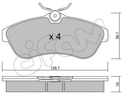 Колодки тормозные перед. C2/C3 (03-11) Citroen C3, Xsara, C2 CIFAM 822-329-0