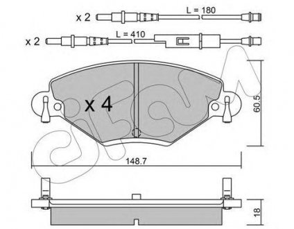 Гальмівні колодки пер. Citroen C5 01- (Bosch) CIFAM 822-331-0