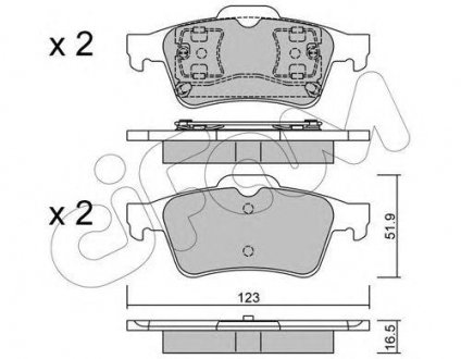 Купити Гальмівні колодки зад. Connect 02-13 Renault Laguna, Nissan Primera, Renault Espace, Megane, Mazda 3 CIFAM 822-337-0 (фото1) підбір по VIN коду, ціна 611 грн.