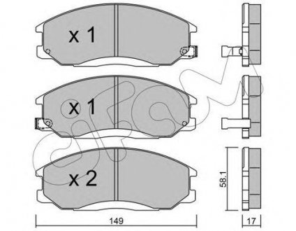 Купить HYUNDAI Тормозные колодки передние H-1, Santa Fe 01-, SsangYong Actyon, Kyron, Rexton 02- Hyundai H-1, Trajet, Santa Fe CIFAM 822-364-0 (фото1) подбор по VIN коду, цена 863 грн.