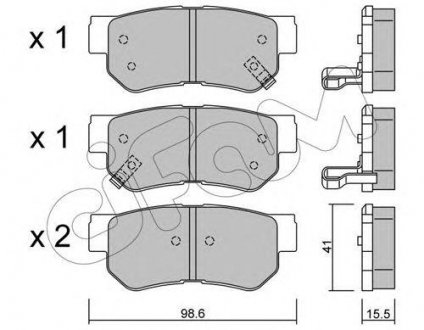 Купить Тормозные колодки зад. SANTA FE/SONATA/TUCSON/MAGENTIS/SPORTAGE Hyundai Sonata, KIA Sportage, Hyundai Elantra, KIA Magentis, Hyundai Trajet, Santa Fe, Getz, Tucson CIFAM 822-365-0 (фото1) подбор по VIN коду, цена 665 грн.