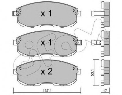 Купить NISSAN Тормозные колодки передн.Tiida 04-,Juke 14-,Maxima QX Nissan Maxima, Altima CIFAM 822-404-0 (фото1) подбор по VIN коду, цена 831 грн.