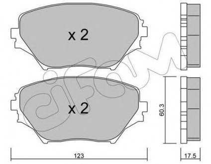 Купить Тормозные колодки передние TOYOTA Rav4 00- Toyota Rav-4 CIFAM 822-430-0 (фото1) подбор по VIN коду, цена 658 грн.