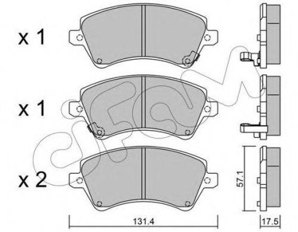 Купити Гальмівні колодки пер. Corolla (04-13) Toyota Corolla CIFAM 822-446-0 (фото1) підбір по VIN коду, ціна 858 грн.