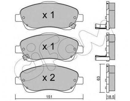 Купити Гальмівні колодки пер. Toyota Avensis 00-08 (bosch) Toyota Avensis, Corolla CIFAM 822-450-0 (фото1) підбір по VIN коду, ціна 954 грн.