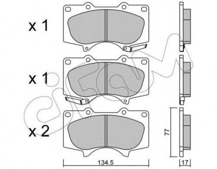 Купити TOYOTA Торм.колодки передн.Land Cruiser 120 Toyota Land Cruiser, Sequoiva, Tundra, Mitsubishi Pajero, Toyota Hilux CIFAM 822-454-0 (фото1) підбір по VIN коду, ціна 840 грн.