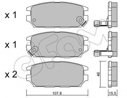 Колодки тормозные задние. Galant/Lancer/Space Wagon (89-05) Mitsubishi Galant, Lancer, Pajero CIFAM 822-483-0