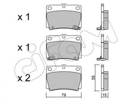 Купить MITSUBISHI Тормозные колодки задн.Pajero Sport 98- Mitsubishi Pajero CIFAM 822-484-0 (фото1) подбор по VIN коду, цена 702 грн.