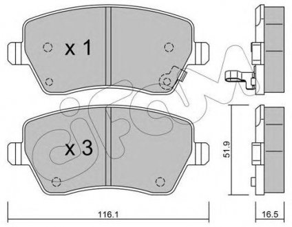 Купити Гальмівні колодки пер. Suzuki Swift 05- (TRW) Suzuki Swift CIFAM 822-485-1 (фото1) підбір по VIN коду, ціна 759 грн.