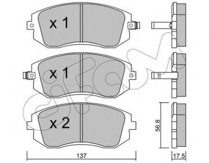 Купить Тормозные колодки перед. Subaru Impreza 02-/Forester 02- (akebono) Subaru Impreza, Forester, Outback, Legacy, XV CIFAM 822-500-0 (фото1) подбор по VIN коду, цена 880 грн.