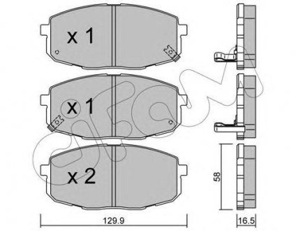 Купить KIA Тормозные колодки передн.Carens 02-,Ceed,Hyundai i30 07- KIA Ceed, Pro Ceed, Hyundai I30, KIA Carens, Hyundai IX35 CIFAM 822-513-0 (фото1) подбор по VIN коду, цена 991 грн.