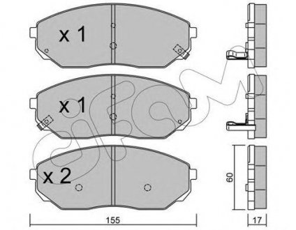 KIA тормозные колодки передние. Sorento 02- CIFAM 822-515-0