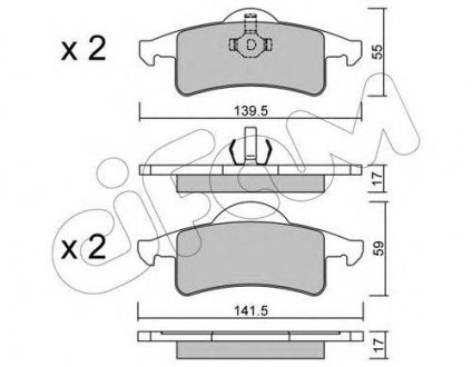 JEEP Тормозные колодки задн.Grand Cherokee 98- CIFAM 822-526-0