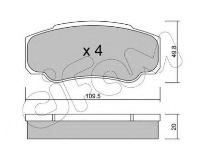 CITROEN гальм. кільк. зад. JUMPER 1.9-2.5D,TD 02- CIFAM 822-532-0