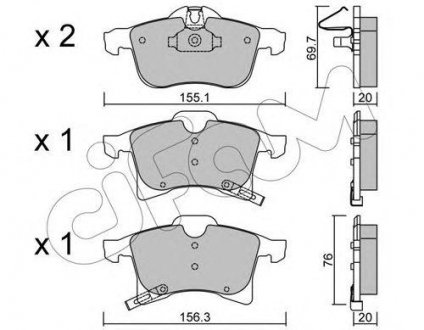 Купить OPEL Тормозные колодки передн.Astra F/G/ H,Combo,Corsa E,Meriva 1.4-2.0 04- Opel Meriva, Astra, Zafira, Corsa, Combo CIFAM 822-539-0 (фото1) подбор по VIN коду, цена 877 грн.