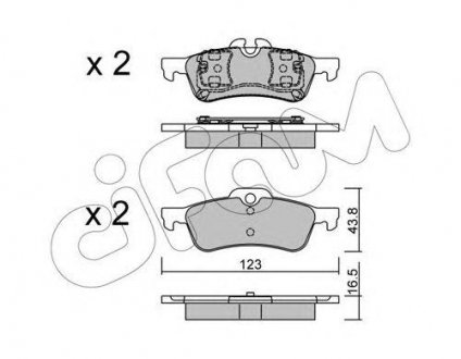 Купити Колодки гальмівні задні. MINI Mini Cooper CIFAM 822-556-0 (фото1) підбір по VIN коду, ціна 881 грн.