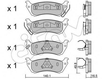 Тормозные колодки зад. MB M-Class (W163) 98-05 (Bosch) Mercedes M-Class CIFAM 822-570-0