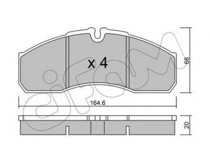 Колодки тормозные пер. Mascot/Master Pro/W668/W905/Cabstar/Daily 96-13 CIFAM 822-578-3