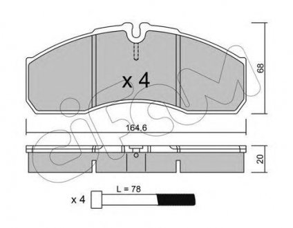 Колодки тормозные пер. Mascot/Master Pro/W668/W905/Cabstar/Daily 96-13 Mercedes Sprinter, Opel Vivaro CIFAM 822-578-5