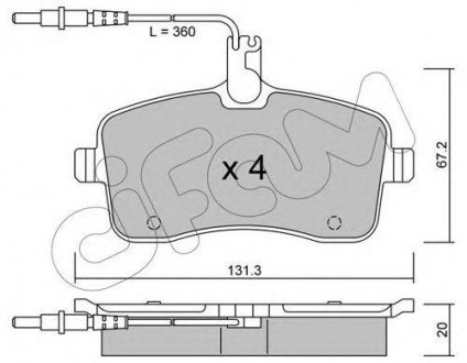 Купить PEUGEOT Тормозные колодки передние 407 Peugeot 407 CIFAM 822-600-0 (фото1) подбор по VIN коду, цена 1160 грн.