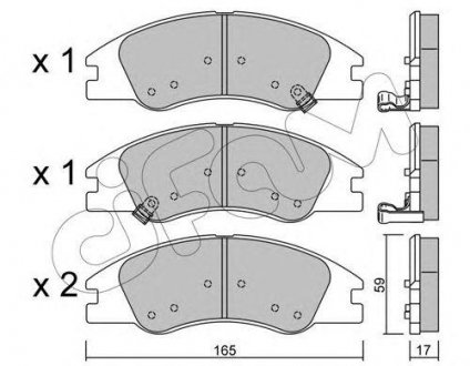 KIA тормозные колодки передние. Cerato 04- CIFAM 822-630-0