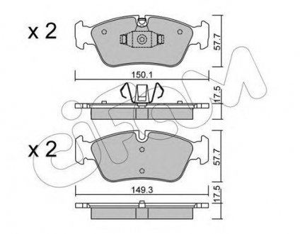 Гальмівні колодки пер. E82/E88/E87/E81/E90 04- BMW E90, E91, E87 CIFAM 822-640-0