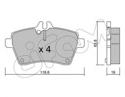 Колодки тормозные пер. Yaris/W169/W245 04- CIFAM 822-646-0