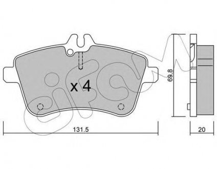 Колодки тормозные пер. W169/W245 04-12 CIFAM 822-647-0