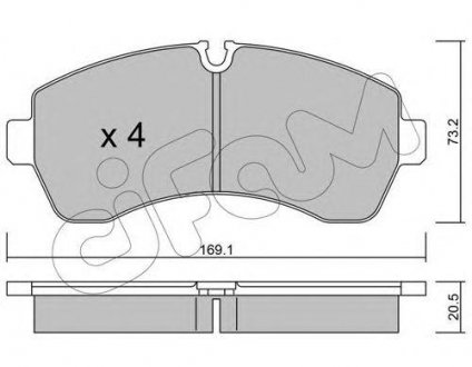 Купить DB Тормозные колодки передн.Sprinter,VW Crafter 06- Mercedes W906, Volkswagen Crafter, Mercedes W909, Sprinter CIFAM 822-673-0 (фото1) подбор по VIN коду, цена 1216 грн.