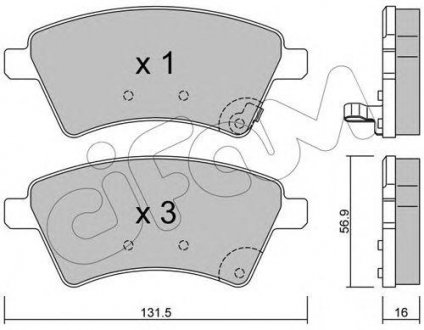 Купити Гальмівні колодки пер. Suzuki SX4 04> Suzuki SX4 CIFAM 822-702-0 (фото1) підбір по VIN коду, ціна 898 грн.