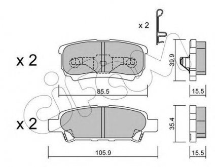 Купить MITSUBISHI Тормозные колодки задн.Lancer,Outlander 03- Mitsubishi Lancer, Dodge Avenger, Mitsubishi Outlander, Jeep Compass, Dodge Caliber, Jeep Patriot CIFAM 822-737-0 (фото1) подбор по VIN коду, цена 575 грн.