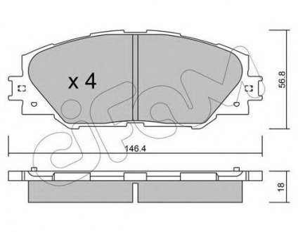 TOYOTA Тормозные колодки передн.Rav 4 III,IV 06-,Auris 10- CIFAM 822-748-0