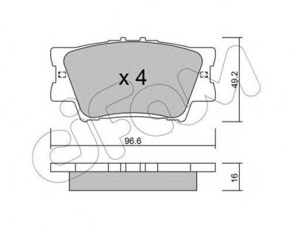 Купить Тормозные колодки зад.TOYOTA CAMRY/RAV4 III/RAV4 IV 2.0-3.5 06- Toyota Rav-4, Camry, Verso CIFAM 822-749-0 (фото1) подбор по VIN коду, цена 759 грн.