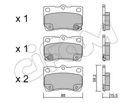Купить Тормозные колодки зад. Lexus GS 05-/IS 05- (NBK) Lexus IS, GS CIFAM 822-761-0 (фото1) подбор по VIN коду, цена 791 грн.