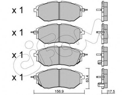 SUBARU тормозные колодки передние. LEGACY IV, FORESTER, OUTBACK 09- CIFAM 822-763-0