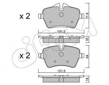 Купить BMW тормозные колодки передние. MINI Mini Cooper, Countryman, Clubman CIFAM 822-768-0 (фото1) подбор по VIN коду, цена 1043 грн.