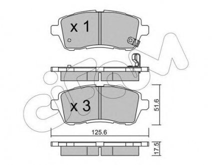 FORD Тормозные колодки перед. FIESTA 1.25 08- CIFAM 822-793-0