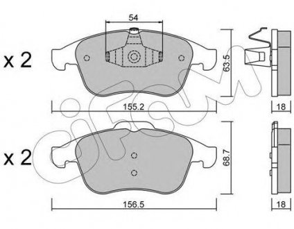 RENAULT Тормозные колодки передн.Laguna III 07- CIFAM 822-803-0