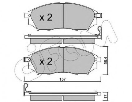 Гальмівні колодки пер. QX50/Q70/Q60/Navara/Qashqai/Murano/Pathfinder/Koleos 01- CIFAM 822-819-0