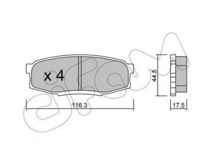 Купить TOYOTA колодки тормозов. задн.Land Cruiser 4.7/4.5d 08- Lexus LX, Toyota Land Cruiser, Sequoiva, Tundra CIFAM 822-822-0 (фото1) подбор по VIN коду, цена 899 грн.