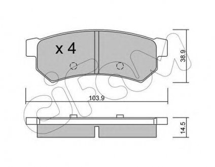 Купить CHEVROLET Тормозные колодки задн.Lacetti,Daewoo Nubira Chevrolet Lacetti CIFAM 822-846-0 (фото1) подбор по VIN коду, цена 701 грн.