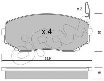 Тормозные колодки перед. Mazda CX-7/CX-9 07- (sumitomo) CIFAM 822-872-0