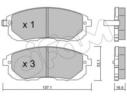 NISSAN Гальмівні колодки передні. Tiida 04-, Juke 14-, Maxima QX CIFAM 822-876-0